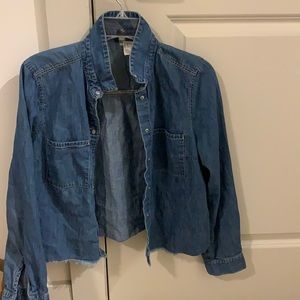 H&M Denim Button Up Top